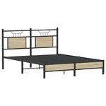 vidaXL Cadre de lit sans matelas chêne sonoma 137x190 cm