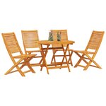 vidaXL Ensemble de salle à manger pour jardin 5 Pièces Marron