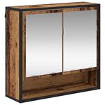 vidaXL Armoire Miroir de Salle de Bain Bois ancien 65 x 20 x 60 cm