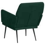 vidaXL Fauteuil Vert foncé 62x79x79 cm Velours