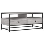 vidaXL Table basse sonoma gris 100x51x45 cm bois d'ingénierie