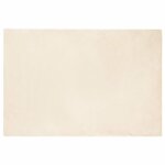 vidaXL Tapis en Fourrure Synthétique de Lapin Crème 120 x 170 cm