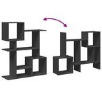 vidaXL Étagère séparatrice de pièce noir 92x29x112 cm