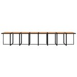 vidaXL Ensemble à dîner de jardin coussins 21 Pièces Noir Résine tressée