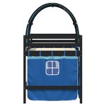 vidaXL Lit mezzanine enfants avec tunnel sans matelas bleu 90x190 cm