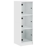 vidaXL Buffet avec portes en verre blanc 35x37x109 cm