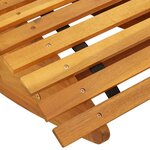 vidaXL Chaises longues berçantes 2 Pièces Marron 154 x 60 x 74 cm