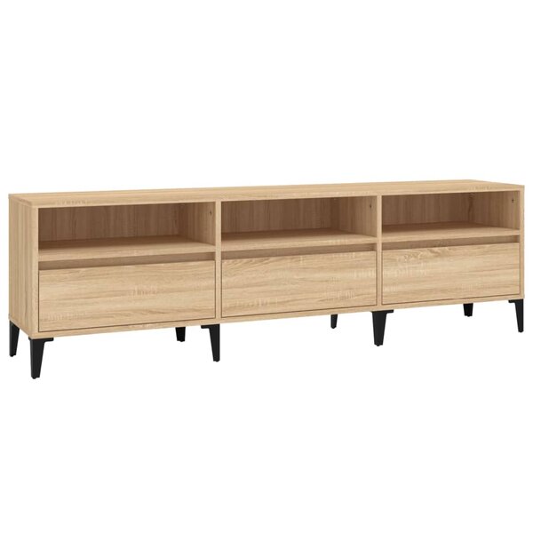 vidaXL Meuble TV chêne sonoma 150x30x44 5 cm bois d'ingénierie