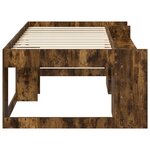 vidaXL Cadre de lit pour enfants avec rangement Chêne fumé 80 x 200 cm