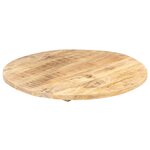 vidaXL Dessus de table Bois de manguier solide Rond 25-27 mm 50 cm