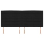 vidaXL Tête de lit LED avec des lumières à LED Noir 200 cm tissu