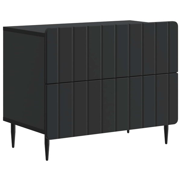 vidaXL Cabinet de chevet Noir 62 x 34 5 x 49 5 cm Bois d'ingénierie