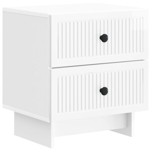 vidaXL Cabinet de chevet Blanc brillant 43 x 34 5 x 47 5 cm