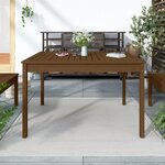 vidaXL Table de jardin marron miel 121x82 5x76 cm bois massif de pin