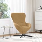 vidaXL Fauteuil œuf Marron Velours