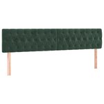 vidaXL Sommier à lattes de lit et matelas Vert foncé 200x200cm Velours