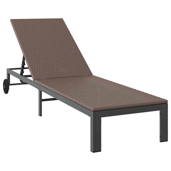 vidaXL Transat 1-personne Marron 60 x 200 x 27cm polyrotin