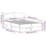vidaXL Cadre de lit sans matelas 140x190 cm bois de pin massif