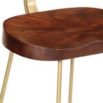 vidaXL Tabourets de bar lot de 2 49x43x103 cm bois de manguier massif