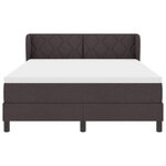 Lit coffre avec matelas vidaXL Marron foncé 160x200 cm en tissu
