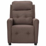 vidaXL Fauteuil de massage Taupe Tissu