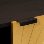 vidaXL Meuble d'appoint avec stockage Noir et or 90 x 33.5 x 75 cm