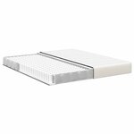 vidaXL Matelas de Lit avec matelas Crème 180 x 200 cm tissu
