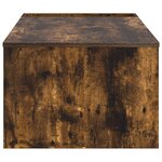 vidaXL Table basse Chêne fumé 95 x 50 x 34 cm Bois d'ingénierie