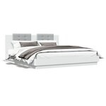 vidaXL Cadre de lit avec LED sans matelas blanc 200x200 cm