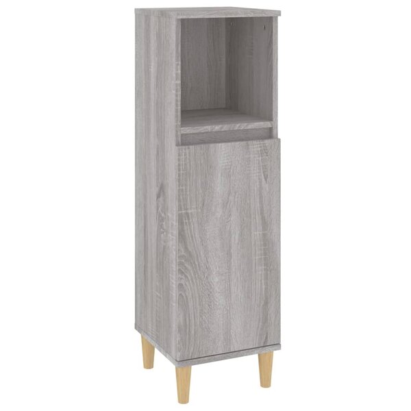 vidaXL Armoire salle de bain sonoma gris 30x30x100 cm