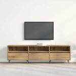 vidaXL Meuble TV chêne artisanal 150 x 30 x 44 5 cm Bois d'ingénierie