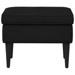 vidaXL Pouf Noir 55 x 35 x 41 cm Velours