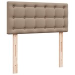 VidaXL Lit ottoman et matelas cappuccino 100x200cm similicuir
