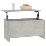 vidaXL Table basse gris béton 102x55 5x52 5 cm bois d'ingénierie