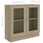 vidaXL Armoire à vitrine Chêne sonoma 82 5x30 5x80cm Bois d'ingénierie