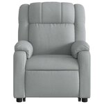 vidaXL Fauteuil de massage inclinable Gris clair Tissu
