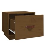 vidaXL Table de chevet Marron miel 40x34x35 cm Bois de pin solide