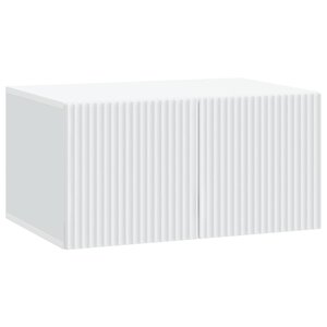 vidaXL Meuble TV mural Blanc 59 5 x 41 x 30 cm Bois d'ingénierie