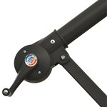 vidaXL Parasol avec éclairage LED 300 cm Poteau en métal Vert