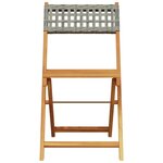 vidaXL Chaises de jardin pliantes lot de 6 gris poly rotin bois massif