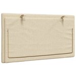 vidaXL Coussin de tête de lit crème 80 cm tissu