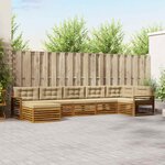 vidaXL Ensemble de canapés d'extérieur 7 Pièces Naturel et Beige