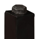 vidaXL Ensemble de bar 5 Pièces Bois solide et cuir véritable