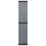 vidaXL Armoire de rangement de jardin 3 étagères Gris/noir 34x40x168cm