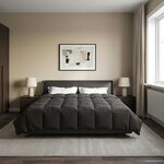 vidaXL Duvet d'été simple Matelassé Anthracite 200 x 200 cm Microfibre