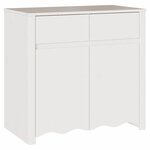 vidaXL Buffet Drammen Blanc 79 x 43 x 75.5 cm Bois de pin massif