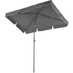 Tectake Parasol VANESSA 200 x 125 cm - gris