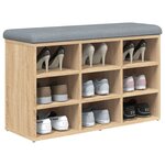 vidaXL Banc à chaussures chêne sonoma 82x32x50 cm bois d'ingénierie