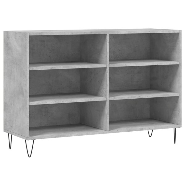 vidaXL Buffet gris béton 103 5x35x70 cm bois d'ingénierie