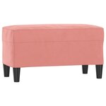 Banc banquette 70 x 35 x 41 cm velours rose 02_0010615